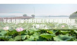 手机修图哪个软件好（手机修图软件哪个最好）