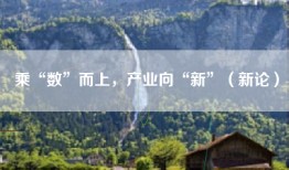 乘“数”而上，产业向“新”（新论）