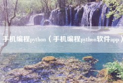 手机编程python（手机编程python软件app）