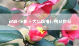 银联POS机十大品牌排行榜及推荐