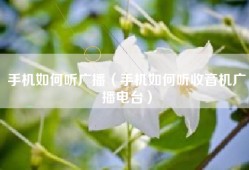 手机如何听广播（手机如何听收音机广播电台）
