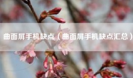 曲面屏手机缺点（曲面屏手机缺点汇总）