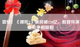震惊！《哪吒2》票房破120亿，假冒导演账号争相吸粉