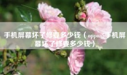 手机屏幕坏了修要多少钱（oppoa5手机屏幕坏了修要多少钱）