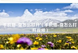 手机插u盘怎么打开（手机插u盘怎么打开视频）