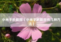 小米手机截图（小米手机截图有几种方法）