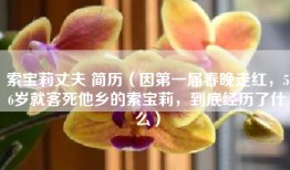 索宝莉丈夫 简历（因第一届春晚走红，56岁就客死他乡的索宝莉，到底经历了什么）