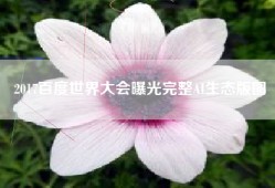 2017百度世界大会曝光完整AI生态版图
