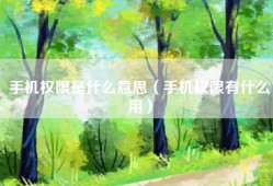 手机权限是什么意思（手机权限有什么用）