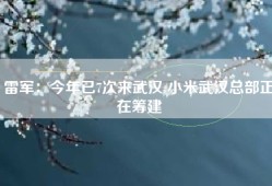 雷军：今年已7次来武汉 小米武汉总部正在筹建
