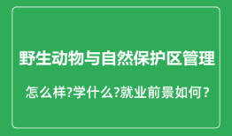 野生动物与自然保护区管理专业怎么样_就业方向及前景分析
