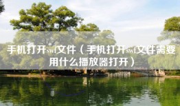 手机打开swf文件（手机打开swf文件需要用什么播放器打开）
