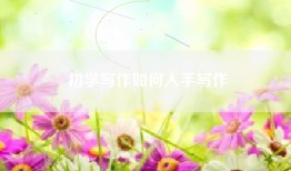 初学写作如何入手写作