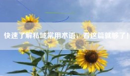 快速了解私域常用术语，看这篇就够了！
