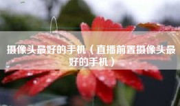 摄像头最好的手机（直播前置摄像头最好的手机）