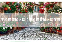 手机设置输入法（手机设置输入法在哪）
