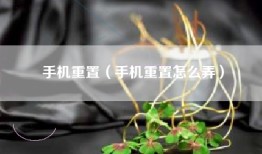 手机重置（手机重置怎么弄）