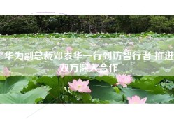 华为副总裁邓泰华一行到访智行者 推进双方深入合作