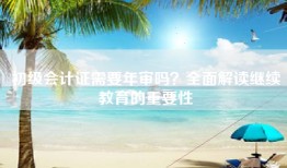 初级会计证需要年审吗？全面解读继续教育的重要性