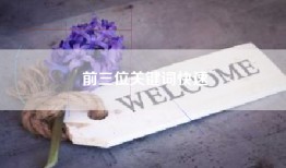 前三位关键词快速