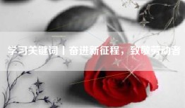 学习关键词丨奋进新征程，致敬劳动者