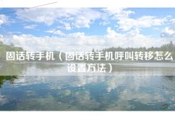 固话转手机（固话转手机呼叫转移怎么设置方法）