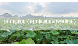 旧手机利用（旧手机利用监控摄像头）
