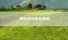 微信优化排名规则