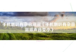 手机喇叭有杂音滋滋（手机喇叭有杂音滋滋声音变小）