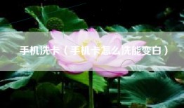 手机洗卡（手机卡怎么洗能变白）