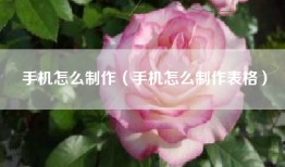 手机怎么制作（手机怎么制作表格）