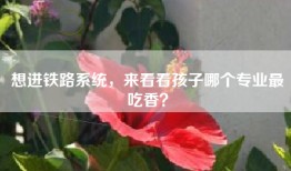 想进铁路系统，来看看孩子哪个专业最吃香？