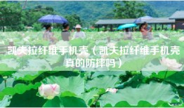 凯夫拉纤维手机壳（凯夫拉纤维手机壳真的防摔吗）
