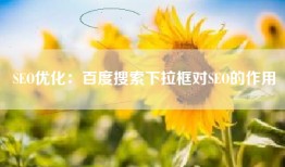 SEO优化：百度搜索下拉框对SEO的作用