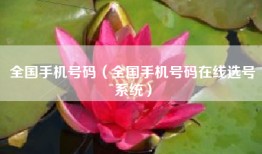 全国手机号码（全国手机号码在线选号系统）