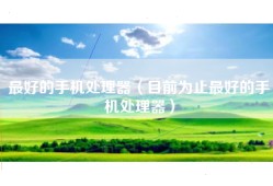 最好的手机处理器（目前为止最好的手机处理器）
