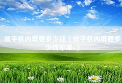 修手机内屏要多少钱（修手机内屏要多少钱苹果x）