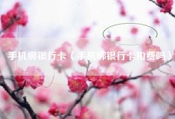 手机绑银行卡（手机绑银行卡扣费吗）