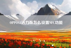 OPPOA1活力版怎么设置NFC功能