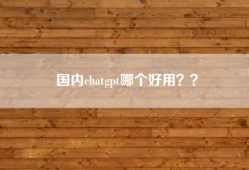 国内chatgpt哪个好用？？