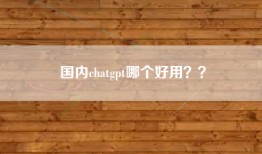 国内chatgpt哪个好用？？