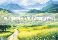 手机图标尺寸（手机桌面图标尺寸）