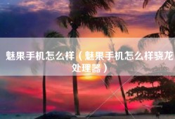 魅果手机怎么样（魅果手机怎么样骁龙处理器）