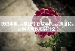 获取手机mac地址（获取手机mac地址和imei 别人可以看到什么）