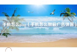 手机怎么ping（手机怎么屏蔽广告弹窗）
