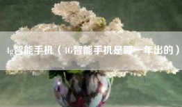 4g智能手机（4G智能手机是哪一年出的）
