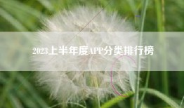 2023上半年度APP分类排行榜