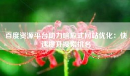 百度资源平台助力响应式网站优化：快速提升搜索排名