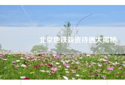 🔥北京地铁薪资待遇大揭秘