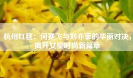 杭州红毯：何赛飞与刘亦菲的华丽对决，揭开女星时尚新篇章